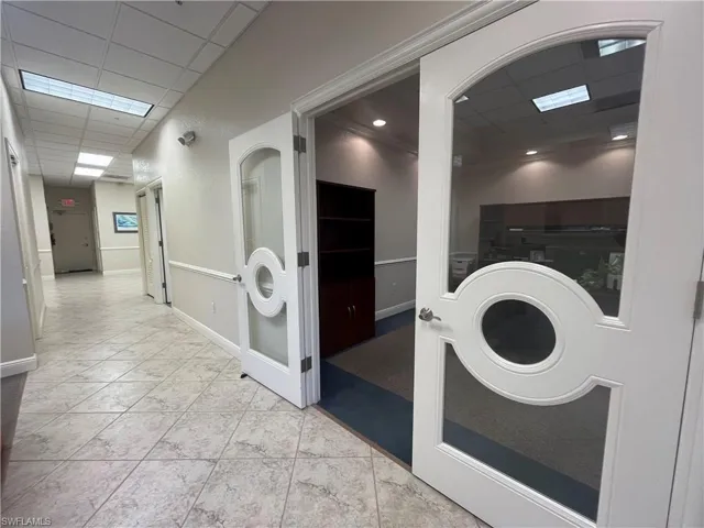 To the right of lobby