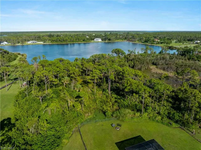 Drone / aerial view of a nearby body of water