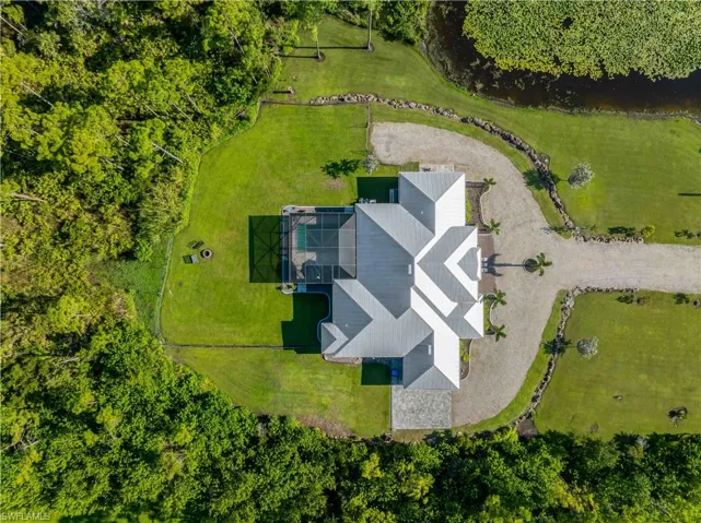 View from above of property