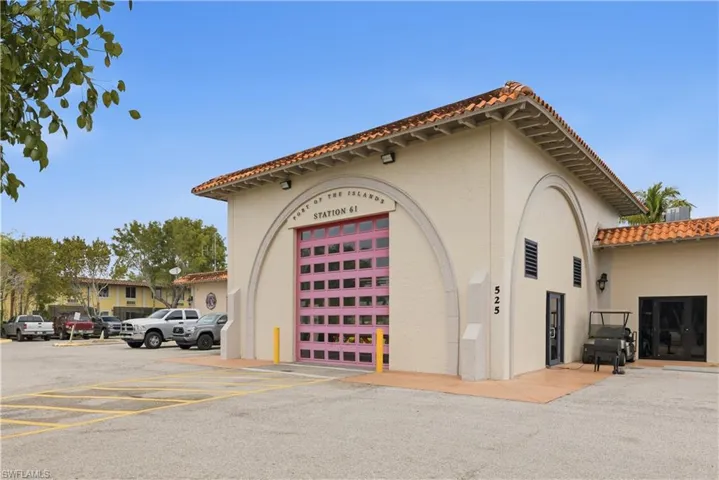 Onsite fire station for safety and security within the island.