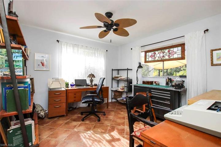 Bedroom set up as office