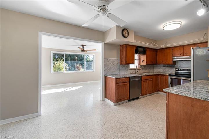 kitchen and back sun room