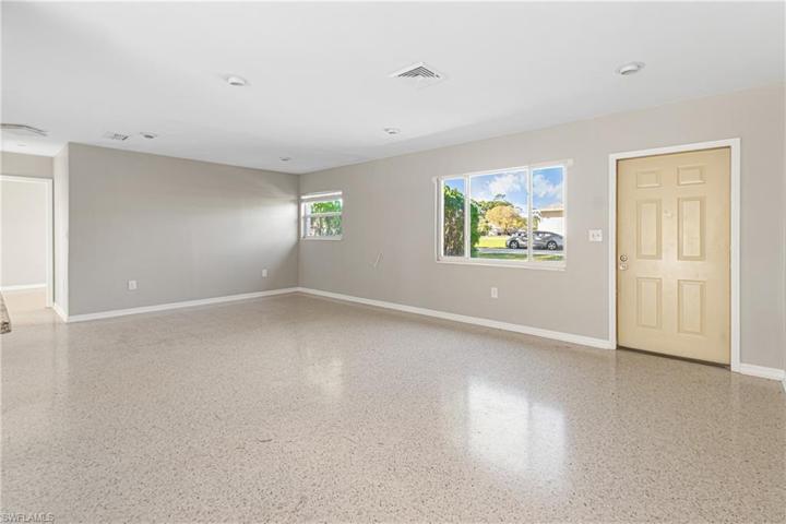 entry into living room showing front door