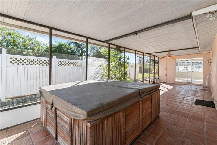 hot tub on patio