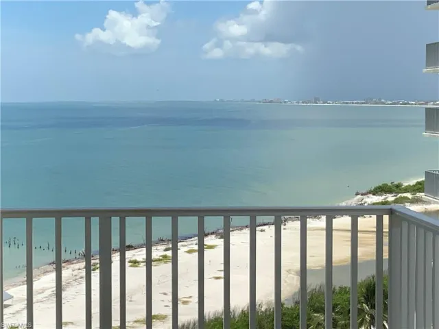 Property view of water with a view of the beach