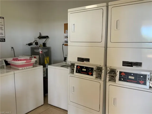 Laundry area in each building