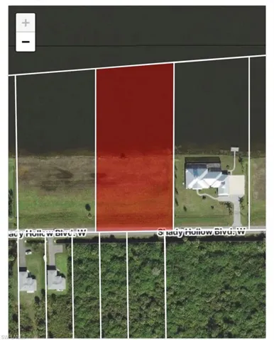 Map / location with property parcel outlined