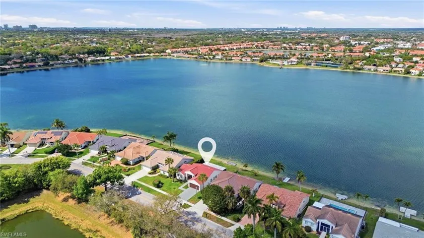 View of property location featuring a nearby body of water and nearby suburban area