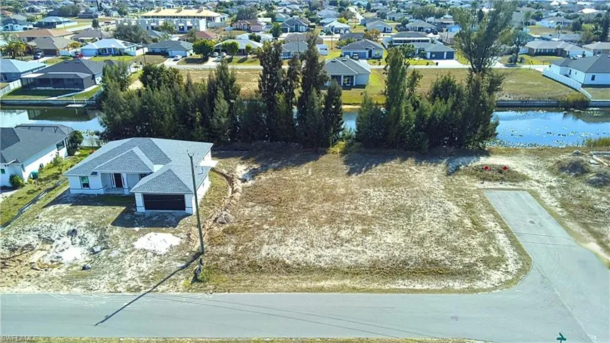 Aerial view of residential area