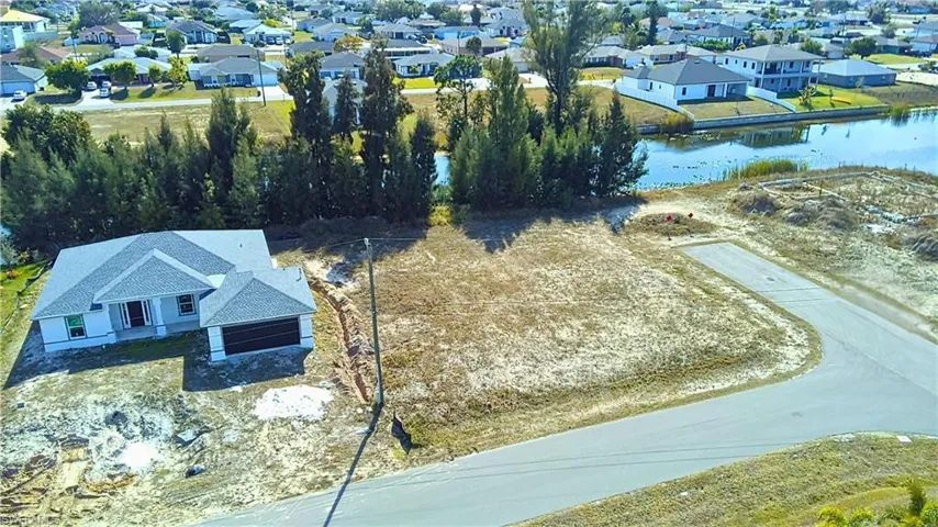 Aerial view of residential area