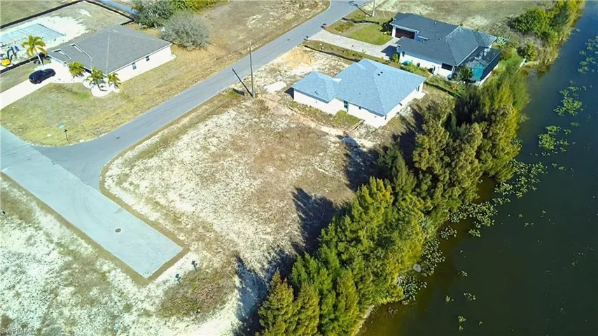 Drone / aerial view of a nearby body of water