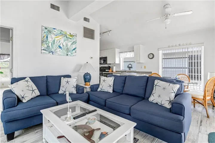 Accommodates a sofa plus love seat.