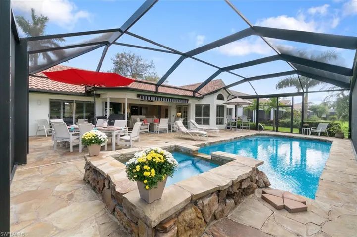 Relax in your very own spa and saltwater pool.