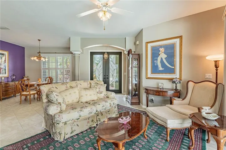 Entry area, Living room and formal dining room