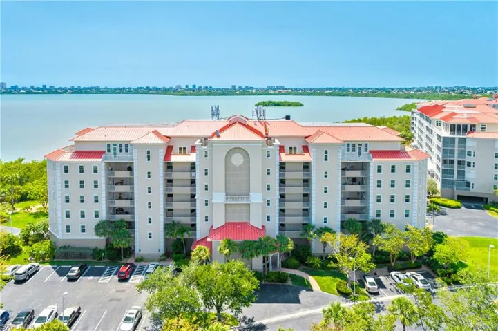View of building exterior featuring a water view