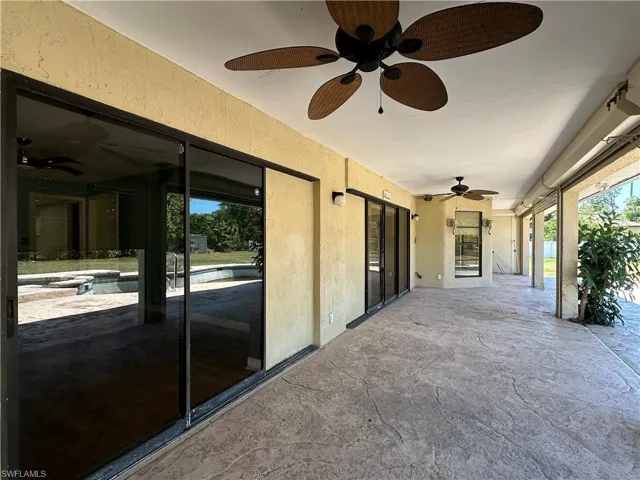 Immense Patio Overlooking the Outdoor Pool Deck