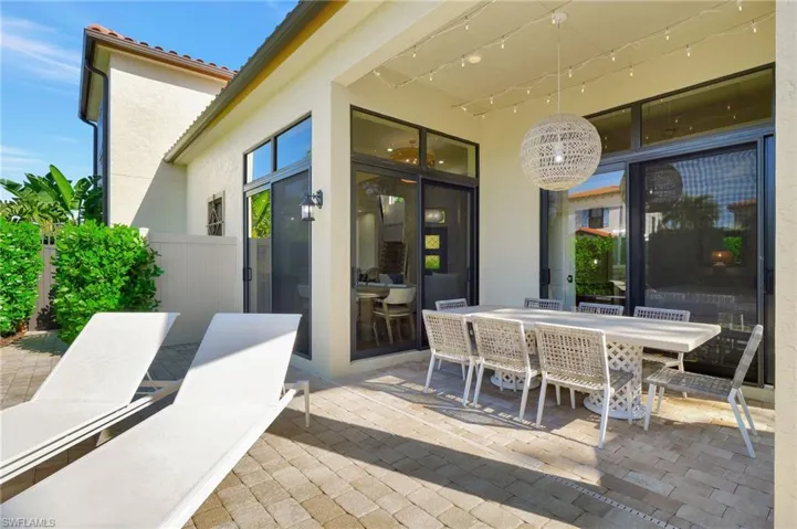 View of patio and covered lanai