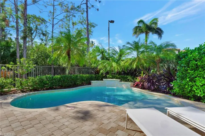 pool with water feature