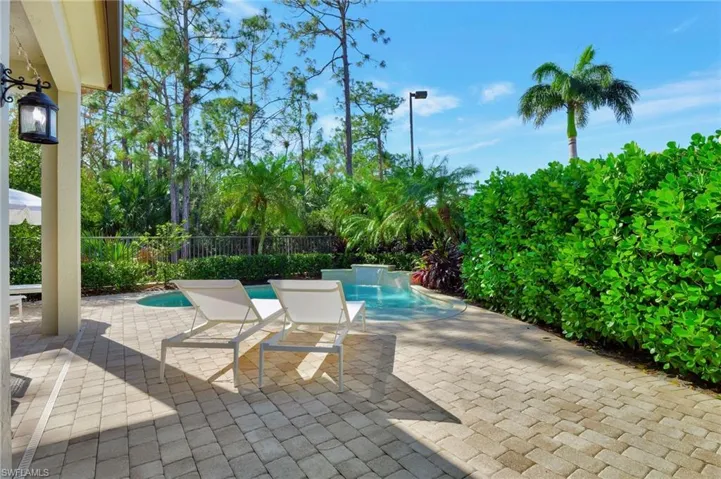 Pool and paver brick patio