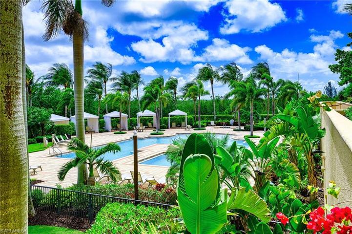 Pool with cabanas