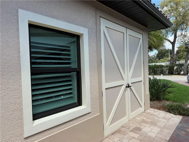 Exterior view of stucco siding