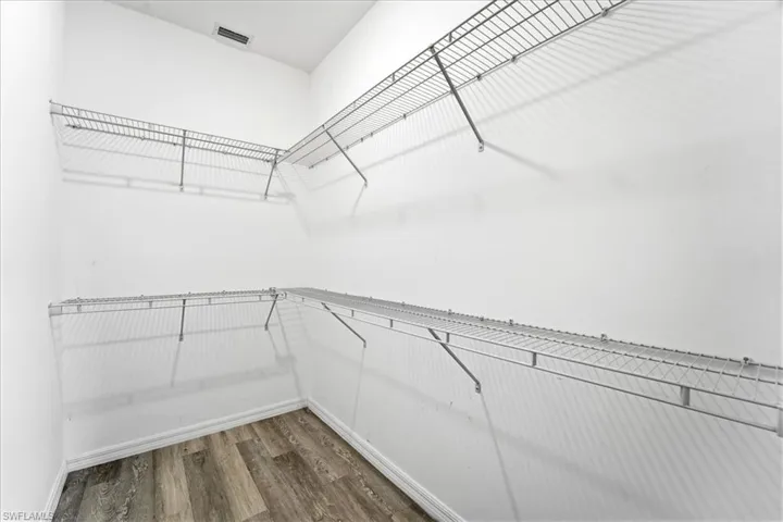 Spacious closet featuring dark wood finished floors