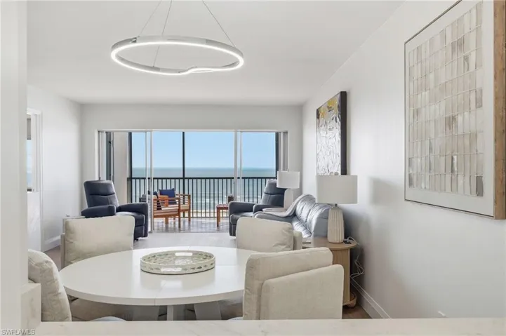 View of Living Room and Views from Kitchen