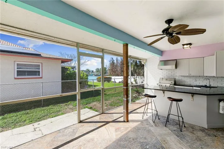 Screened Lanai outdoor kitchen
