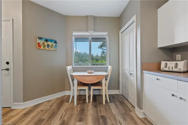 Dinette area featuring hardwood / wood-style floors