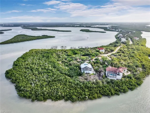 Drone / aerial view of a large body of water