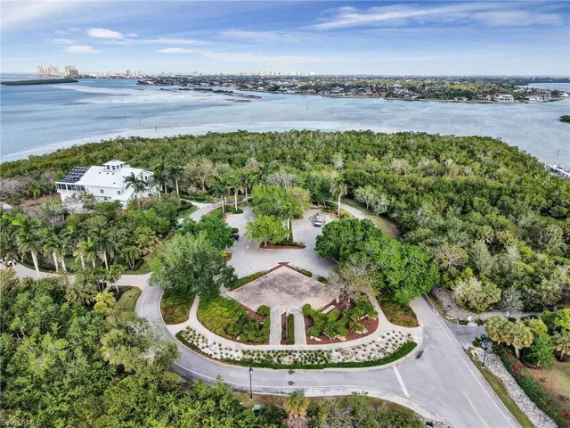 Drone / aerial view of a nearby body of water