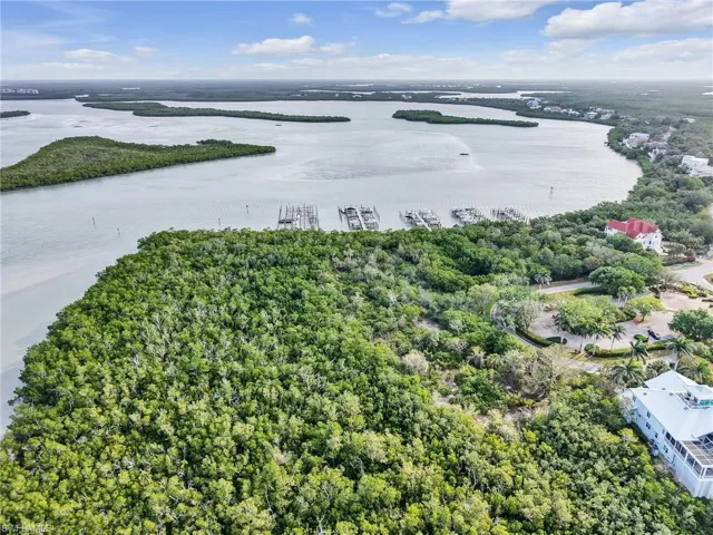 Bird's eye view of a large body of water