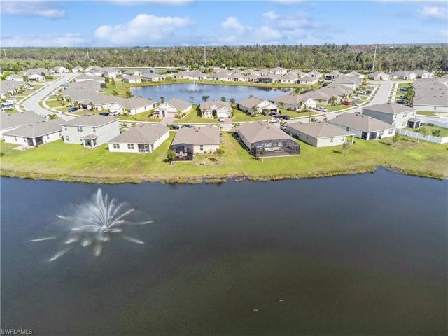 Aerial view of lake