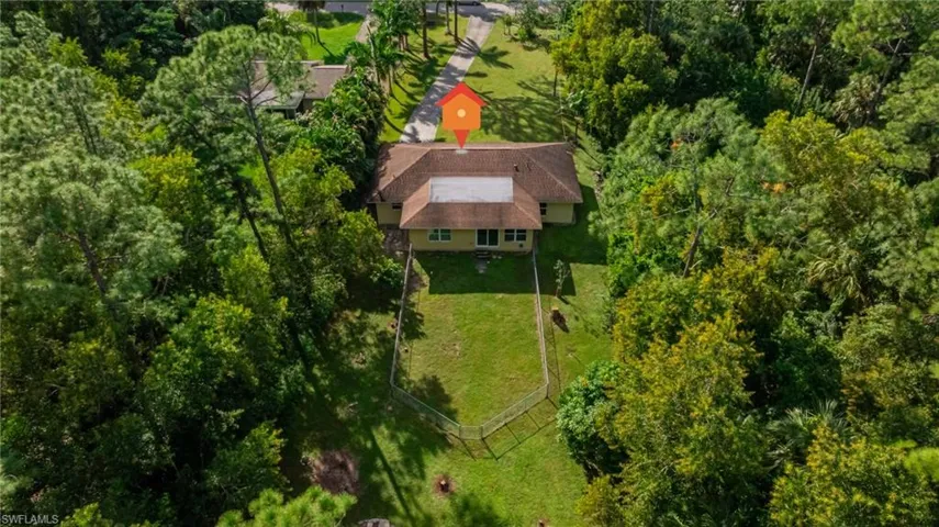 View from above of property