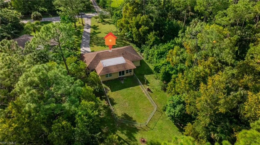 View from above of property