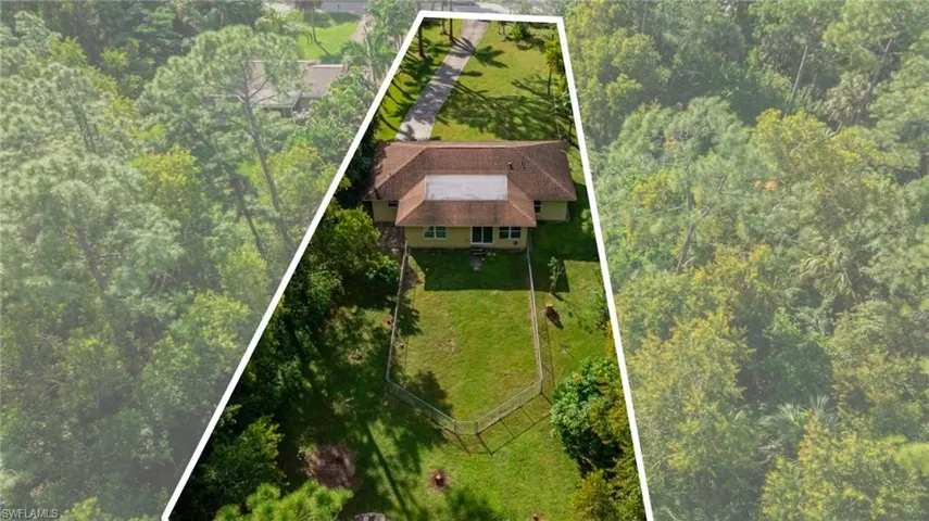 View from above of property featuring property boundaries highlighted