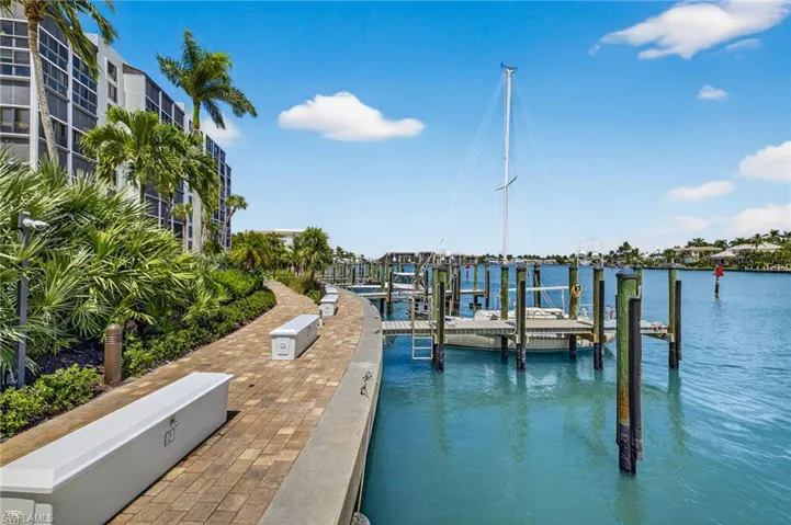Dock with a water view