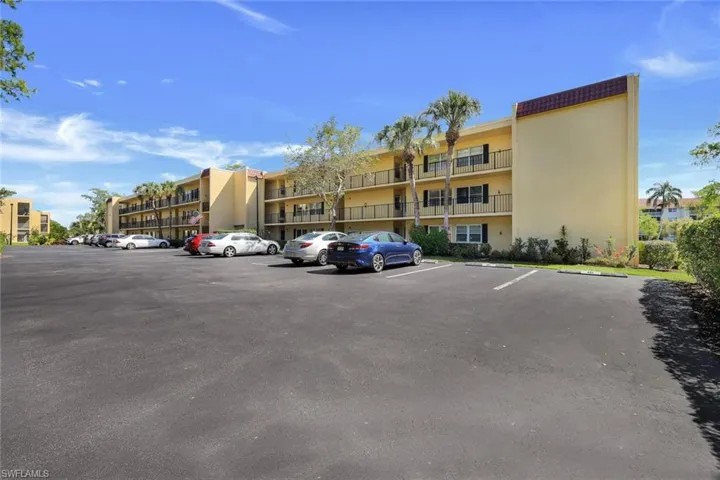 Condo exterior and parking lot