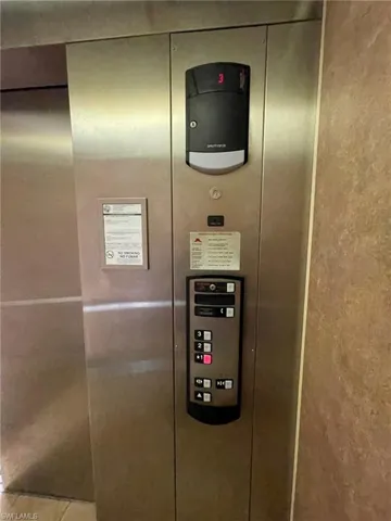 Inside elevator