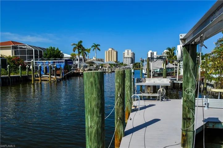 Canal view to Gulf front hotels