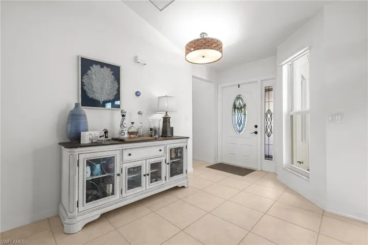 View of tiled entryway