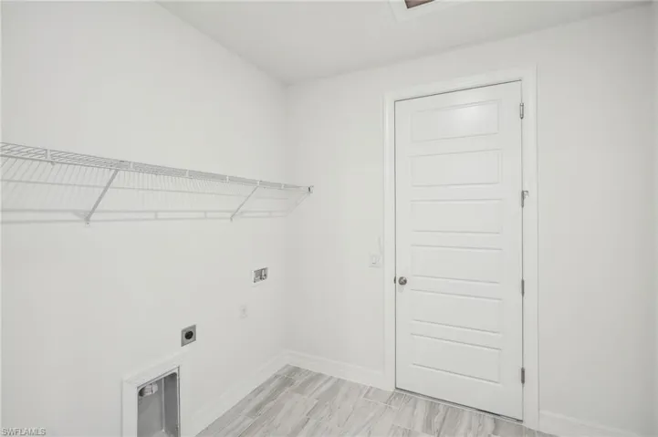 Laundry area featuring washer hookup and hookup for an electric dryer