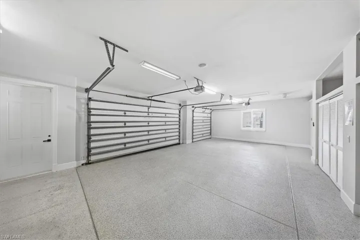 Garage with baseboards