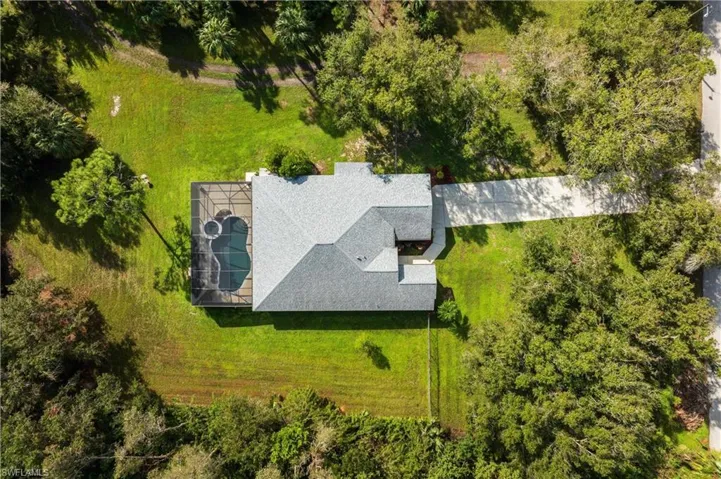 Birds eye view of property