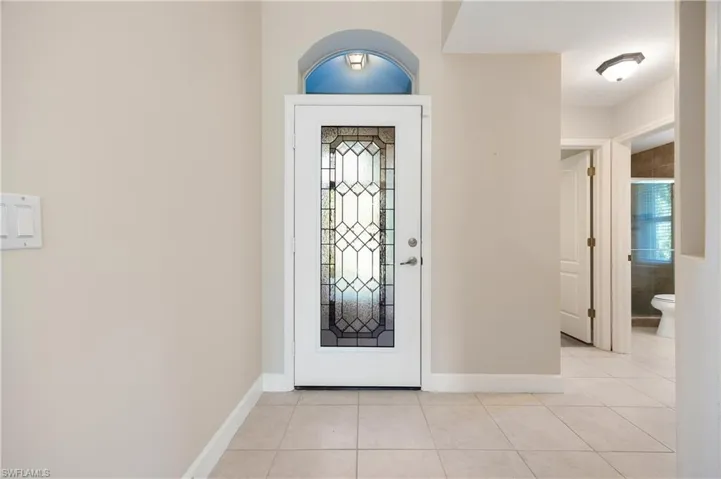 View of tiled foyer
