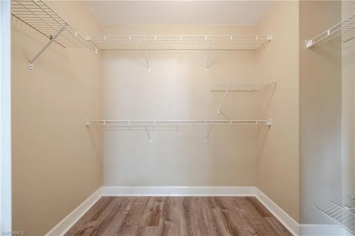 Spacious closet featuring wood-type flooring