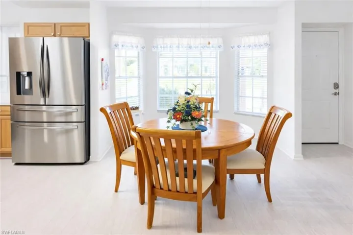 Dining room with baseboards