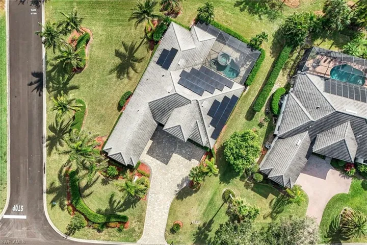 Birds eye view of property