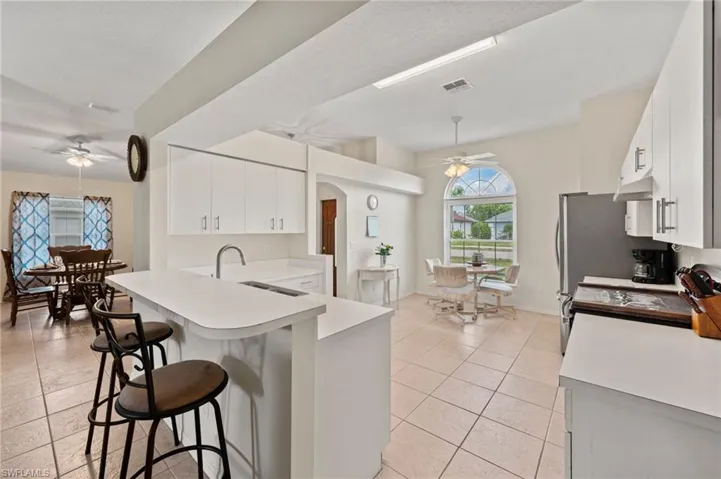 Expansive Kitchen with bar seating