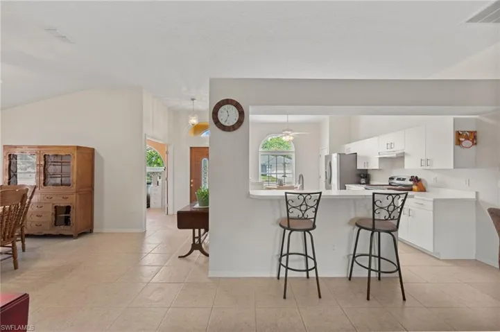 Expansive Kitchen with bar seating